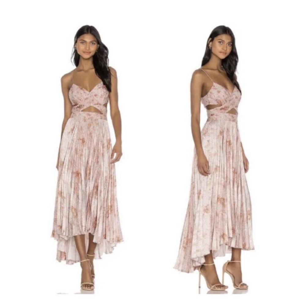 Amur pleated silk  dress - animal print